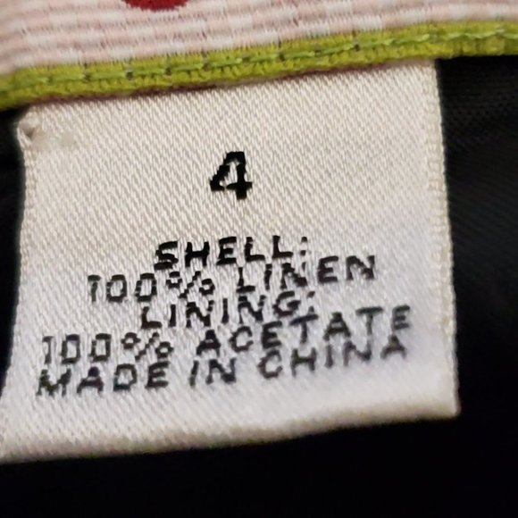 Becky & Max Black Linen Halter Dress women's size 4 - Picture 10 of 10